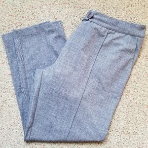 Betabrand woven chambray cropped slacks